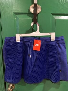 Nike Royal Blue Mesh Sport Skirt with shorts underneath